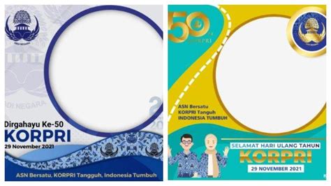 30 Link Twibbon HUT Ke 50 KORPRI 29 November 2021 Bertema ASN Bersatu