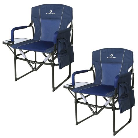 ROCK CLOUD 2 Pack Folding Camping Chair with Storage Pocket and Side ...