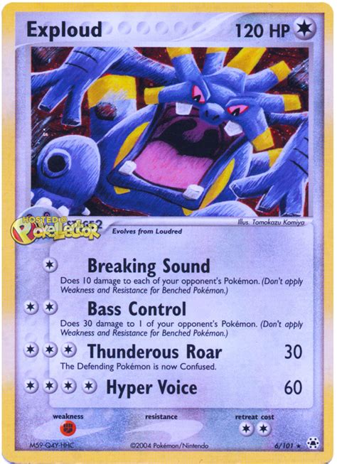 Exploud Ex Hidden Legends 6 Pokemon Card