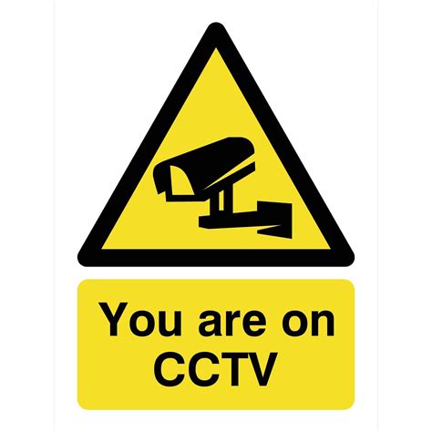 You Are On Cctv Sign Security Signs Signage Warning Signs