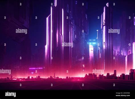 Cyberpunk futurista ciudad future fantasía con luces y señales de neón