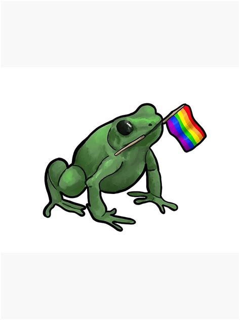 Gay Pride Frog Poster By Homegrownfern Redbubble