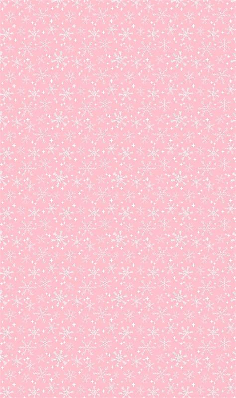 Snowflakes Pink Christmas Pattern Cute Winter Holyday HD Phone