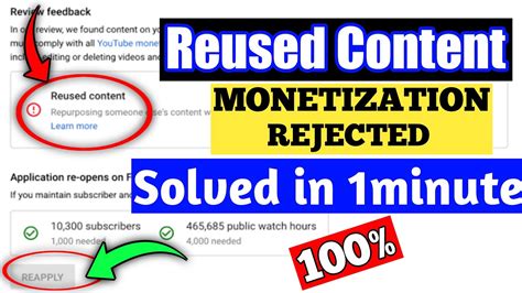 Monetization Rejected Due To Reused Content How To Solve Reused