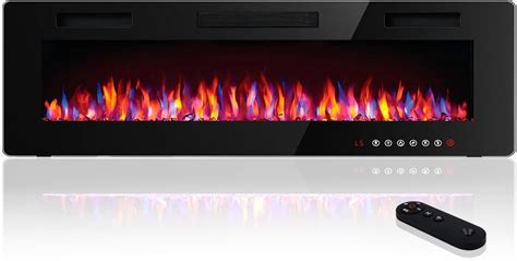 Buy Waleaf Inch Ultra Thin Electric Fireplace Wall Ed And Recessed