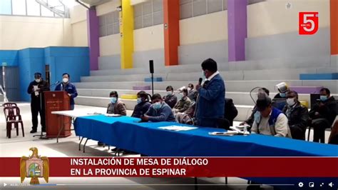 CUSCO ESPINAR Inicia Mesa de Diálogo 2021 YouTube