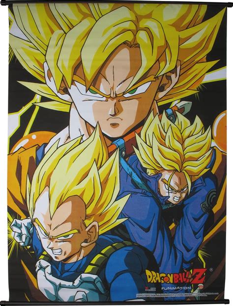 Dragon Ball Z High-Quality Graphic Wall Scroll, Super Saiyan Goku ...