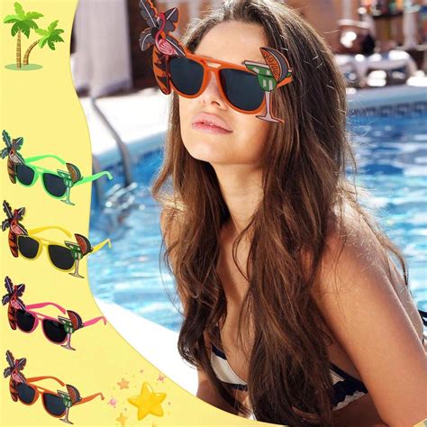 Hawaiian Party Spa Sonnenbrille Mit Palmenbaum Design Tropische