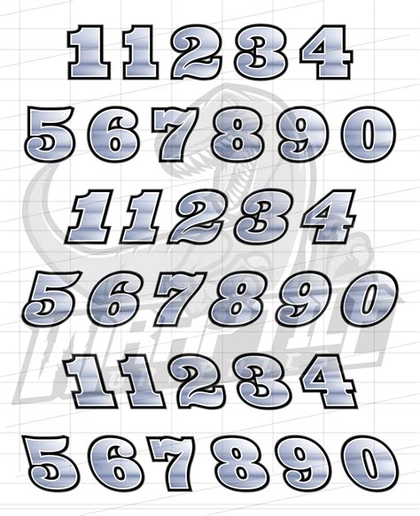 Racing Fonts Number Collection 15 Wraptile Shop