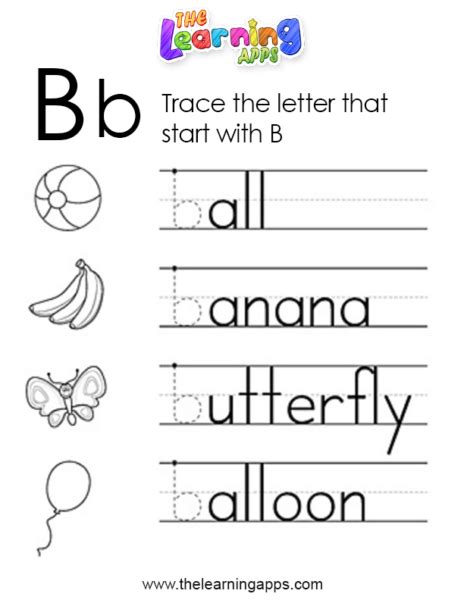 Letter B Worksheets For Toddlers