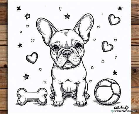 Coloriage De Bouledogue Français Pour Les Enfants à Télécharger Ou à