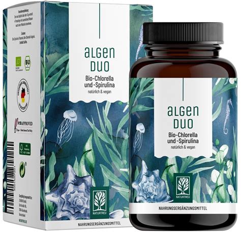 Naturtreu Algen Duo Bio Chlorella Und Bio Spirulina Tabletten 360 Stk