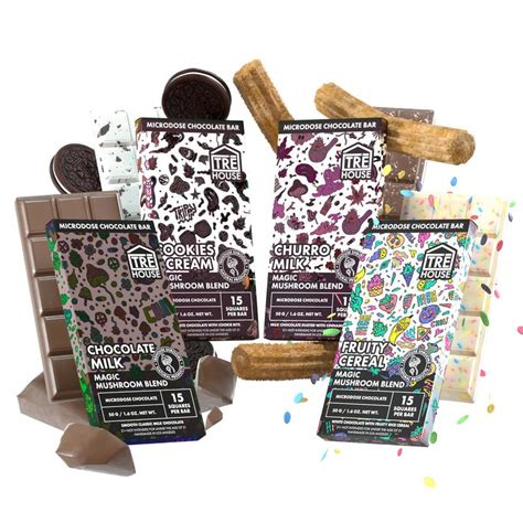 Tre House Magic Mushroom Microdose Chocolate Bars Big D Cbd