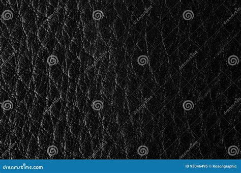 Close Up De Couro Preto Da Textura Fundo De Couro Da Textura Imagem De