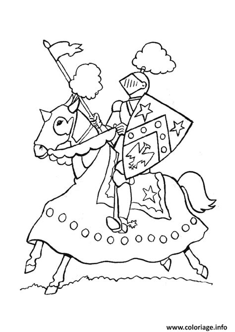 Coloriage Chevalier Sur Son Cheval Dessin Chevalier à imprimer