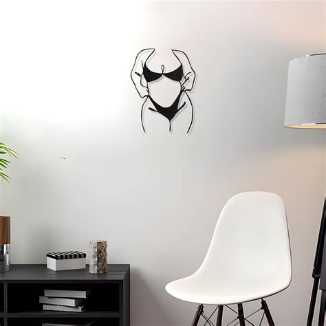 Naked Woman Metal Wall Art Elegant Metal Wall Hanging For A Modern Bedroom Or Bathroom Metal