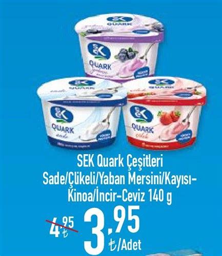 Sek Quark Çeşitleri 140 g İndirimde Market