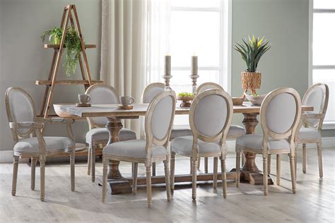 Bordeaux Olivia Seater Dining Set M Grey Cielo