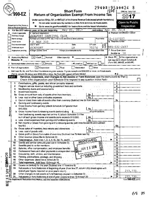 Fillable Online Short Form Return Of Organization Exempt From Income