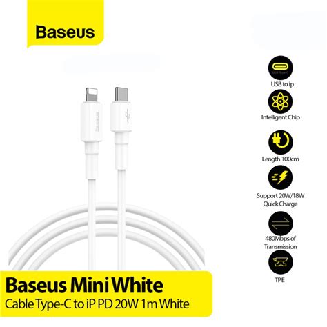 Jual Baseus Kabel Usb Type C To Iphone Lightning Cable Mini Fast