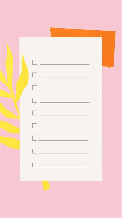 Simple phone wallpaper, to-do-list memo | Free Vector - rawpixel