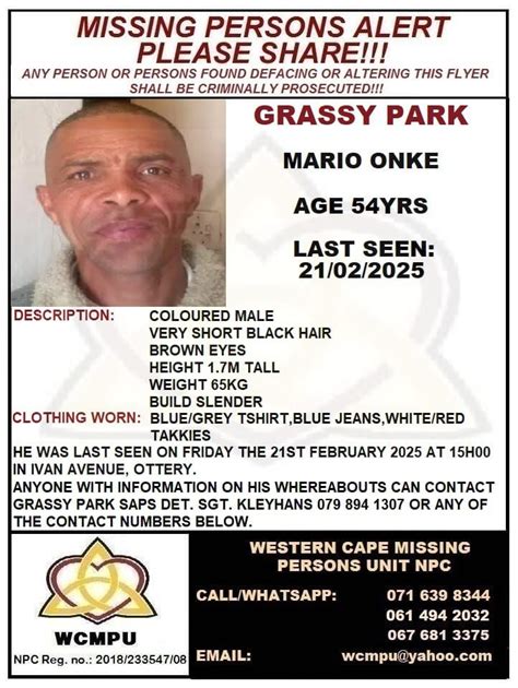 missing people cape town facebook