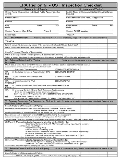 Ust Monthly Compliance Inspection Checklist Complete With Ease