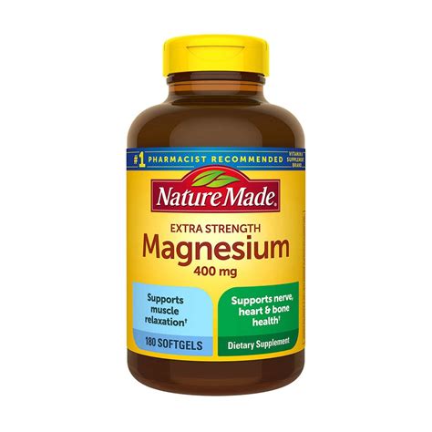 Viên uống bổ sung Magie Nature Made Extra Strength Magnesium 400mg