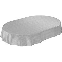 Anro Nappe En Toile Cir E Lavable Gris Aspect Lin Ovale X Cm