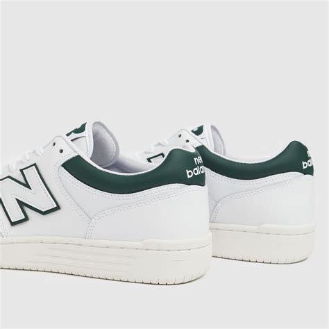 Mens White And Green New Balance 480 Trainers Schuh