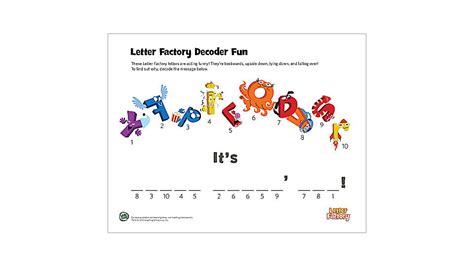 Letter Factory decoder fun