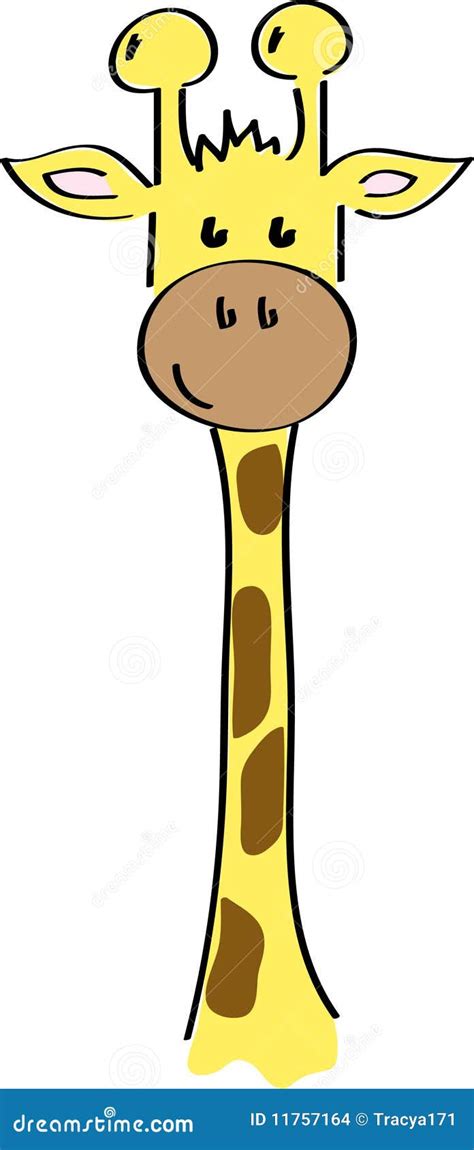 Cartoon Giraffe Stock Vector Illustration Of Neck Cute