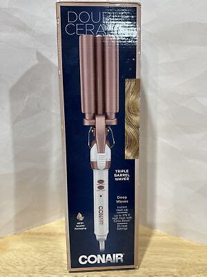 Conair Double Ceramic Barrel Hair Waver Beach Waver Curling Iron Ebay