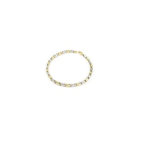 Bracciale Da Uomo Tubolare In Oro Bianco E Giallo Br Bc