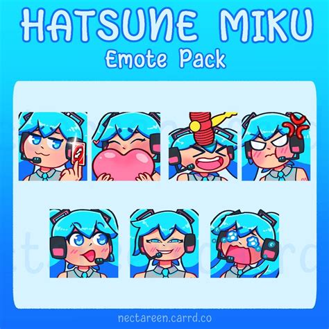 Hatsune Miku Emote Pack - Etsy