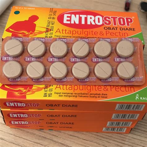 Jual Obat Sakit Perut Entrostop Tablet Obat Diare Per Strip Shopee