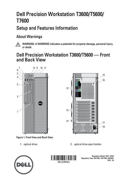 Dell Precision Workstation T T T Setup And Features