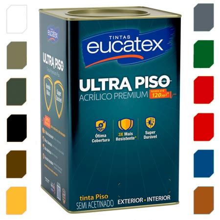 Tinta Acr Lica Ultra Piso Premium Semiacetinado L Eucatex Diversas