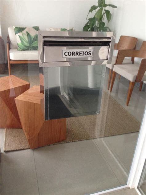 Caixa De Correio Inox Para Muro De Vidro Blindex R 395 00 Em Mercado