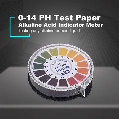 5m 0 14 papel para prueba de PH Indicador de ácido alcalino de rollo