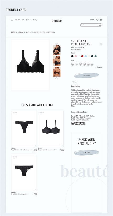 Beaut Lingerie Store E Commerce Concept On Behance