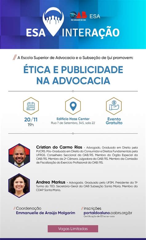 OAB RS Ética e Publicidade na Advocacia