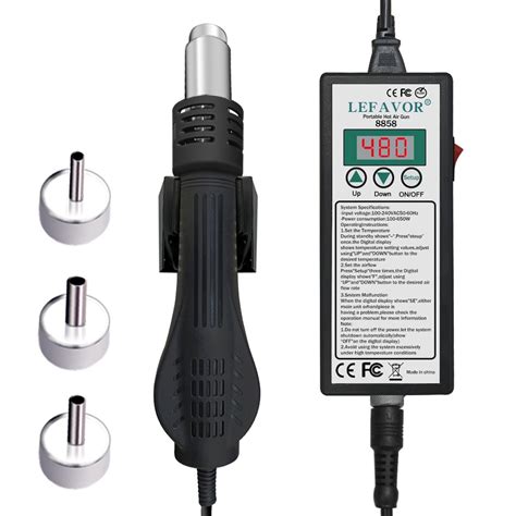 Hot Air Gun Micro Rework Soldering Station Led Digital Hair Dryer For Soldering