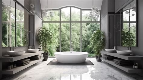 Luxurious Tile Decor Enhances The Modern Classic Bathroom With A