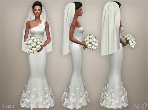 Wedding Veil 03 For The Sims 4 By Beo Sims 4 Wedding Dress Sims 4