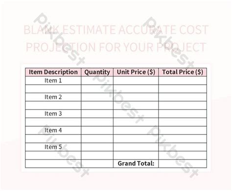 Best Practices For Creating An Accurate Project Cost Estimate Excel ...