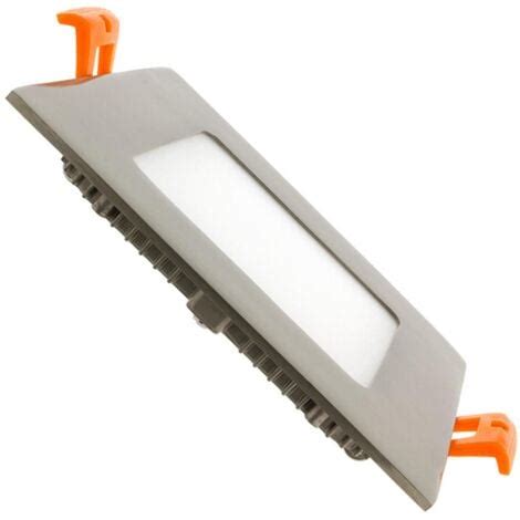 Pannello Downlight Led W Quadrata Superslim Foro X Mm Argento