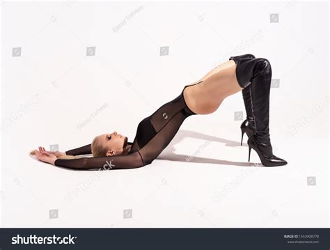 Beautiful Slender Leggy Blonde Model Girl Stock Photo 1553908778 Shutterstock