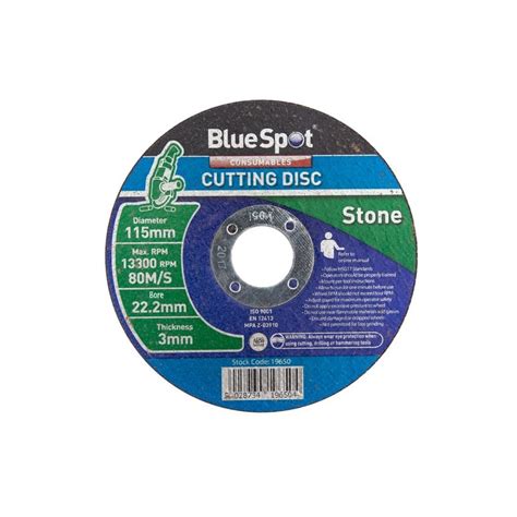 Shop Blue Spot Tools 115mm 4 5 Stone Cutting Disc Cutting Zoro Uk