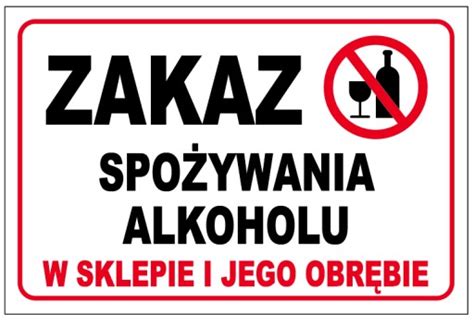 Tabliczka Zakaz Spo Ywania Alkoholu X Pcv Tablica Zadruk Uv Wr